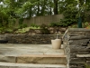 stone stairs, patio and wall landscape
