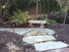 Natural stone bench and path