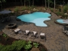 Inground Pool Hot Tub and Firepit