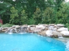 Stone Waterfalls Around Pool